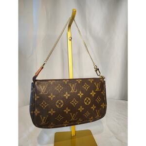 Louis Vuitton Pochette Accessoires Monogram Canvas Chain Strap SL0978 Vintage